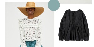 Beitragsbild des Blogbeitrags Trend: Blusen mit Lochstickerei 