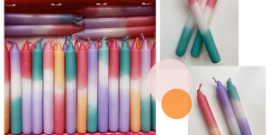 Beitragsbild des Blogbeitrags Dip Dye-Kerzen selbst färben 
