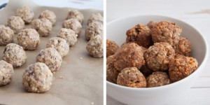 Beitragsbild des Blogbeitrags Cheesy Vegan Meatballs 