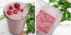 Beitragsbild des Blogbeitrags Banana Berry Fresh Smoothie from 40 Days of Green Smoothies 