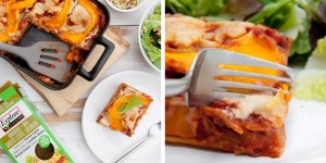 Beitragsbild des Blogbeitrags Vegan Pumpkin Lasagne with Cashew Cheese 
