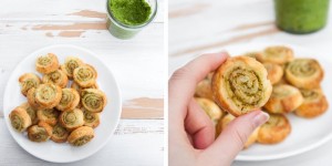 Beitragsbild des Blogbeitrags Vegan Arugula Pesto Pinwheels 