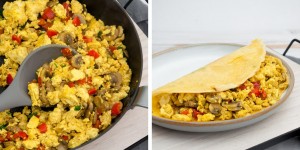 Beitragsbild des Blogbeitrags Tofu Scramble with Mushrooms and Bell Pepper
