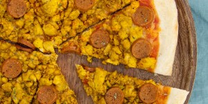 Beitragsbild des Blogbeitrags Vegan Breakfast Pizza 