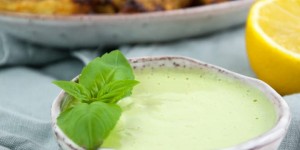 Beitragsbild des Blogbeitrags Creamy Basil Dip