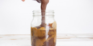 Beitragsbild des Blogbeitrags Salted Chocolate Peanut Butter Shake 