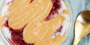 Beitragsbild des Blogbeitrags PB&J Overnight Oats 