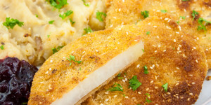 Beitragsbild des Blogbeitrags Vegan Kohlrabi Schnitzel