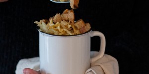 Beitragsbild des Blogbeitrags Vegane Krautfleckerl -Klassisch