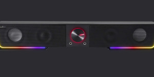 Beitragsbild des Blogbeitrags Speedlink präsentiert die GRAVITY RGB Stereo Soundbar