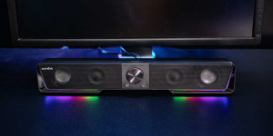 Beitragsbild des Blogbeitrags speedlink GRAVITY RGB Stereo Soundbar im Test