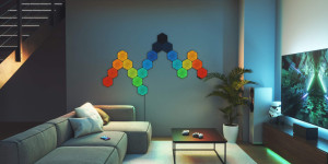 Beitragsbild des Blogbeitrags Nanoleaf Shapes Ultra Black Hexagons im Test 