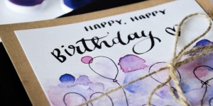 Beitragsbild des Blogbeitrags Cretacolor Kalligrafie Set & selbstgemachte Geburtstagskarte 