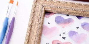 Beitragsbild des Blogbeitrags Muttertagskarte mit Aquarellfarbstiften