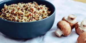 Beitragsbild des Blogbeitrags Champignon Quinoa Bowl