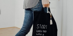 Beitragsbild des Blogbeitrags Lettering auf einer Baumwolltasche 