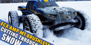 Beitragsbild des Blogbeitrags ECX AMP MT Brushless – Cutting through SNOW
