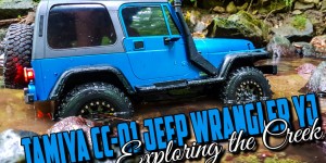 Beitragsbild des Blogbeitrags Tamiya CC 01 Jeep Wrangler YJ – Exploring the Creek