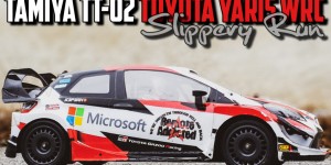 Beitragsbild des Blogbeitrags Tamiya TT-02 Toyota GAZOO Racing Yaris WRC – Slippery Run