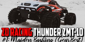 Beitragsbild des Blogbeitrags ZD Racing Thunder ZMT-10 4WD Brushless RTR- #1: Maiden Bashing (GearBest) 