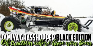 Beitragsbild des Blogbeitrags Tamiya Grasshopper Black Edition – Oh traction where have you been