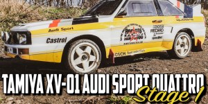 Beitragsbild des Blogbeitrags Tamiya XV-01 Audi Sport Quattro – Stage 1 