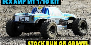 Beitragsbild des Blogbeitrags ECX AMP MT Kit stock run on gravel