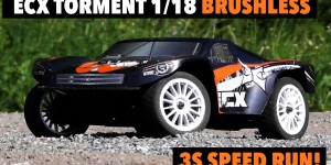 Beitragsbild des Blogbeitrags ECX Torment 1/18 Brushless Speed Run – 3S Lipo