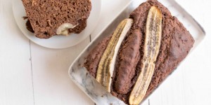 Beitragsbild des Blogbeitrags Saftiges Schoko-Bananenbrot