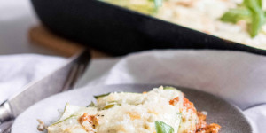 Beitragsbild des Blogbeitrags Vegetarische Zucchini Lasagne