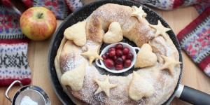 Beitragsbild des Blogbeitrags APFEL-MARZIPANSTRUDEL AUS DER PFANNE 
