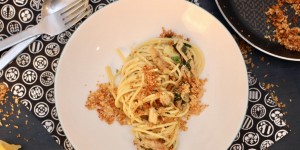 Beitragsbild des Blogbeitrags MOLTE BENE - SPAGHETTI AGLIO E OLIO MIT SARDELLEN