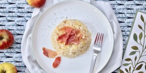 Beitragsbild des Blogbeitrags APFEL-SPECK-RISOTTO 