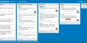 Beitragsbild des Blogbeitrags Blogposts Planner im Kanban-Stil