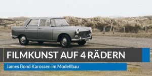 Beitragsbild des Blogbeitrags Filmkunst auf 4 Rädern: James Bond Karossen im Modellbau