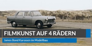 Beitragsbild des Blogbeitrags Filmkunst auf 4 Rädern: James Bond Karossen im Modellbau 