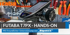 Beitragsbild des Blogbeitrags FUTABA T7PX 2.4GHz + R334SBS – Unboxing & Hands-On 