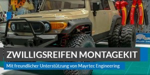 Beitragsbild des Blogbeitrags Zwillingsreifen für den Modellbau – Montageset für Scale Crawler und Trucks