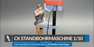 Beitragsbild des Blogbeitrags CK Standbohrmaschine 1:10 für die Scale Garage + Gewinnspiel