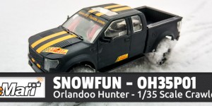 Beitragsbild des Blogbeitrags Spaß im Schnee mit dem Orlandoo Hunter OH35P01 – Mini Scale Crawler 1/35 