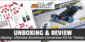 Beitragsbild des Blogbeitrags Unboxing: Yeah Racing – Ultimate Aluminum Conversion Kit for Tamiya TT01 