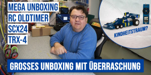 Beitragsbild des Blogbeitrags Mega Unboxing | Axial SCX24 Tuning | Traxxas TRX4 Sport Umbau | RC Old timer – Kindheitstraum? 