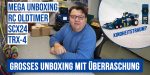 Beitragsbild des Blogbeitrags Mega Unboxing | Axial SCX24 Tuning | Traxxas TRX4 Sport Umbau | RC Old timer – Kindheitstraum?