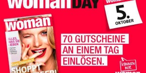 Beitragsbild des Blogbeitrags Am 5.10.2017 ist wieder WOMANDAY mit tollen Rabatten!