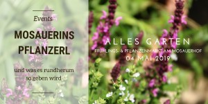 Beitragsbild des Blogbeitrags Mosauerins Pflanzerl & was es rundherum so geben wird am ALLES GARTEN! Frühlingsmarkt