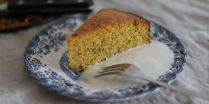Beitragsbild des Blogbeitrags Orangen – Polenta – Kuchen 