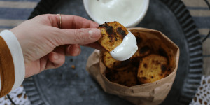 Beitragsbild des Blogbeitrags Gesunde Chips mit Dip