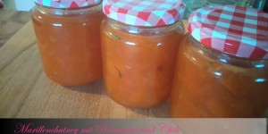 Beitragsbild des Blogbeitrags [Food] Marillenchutney mit Rosmarien und Chili 