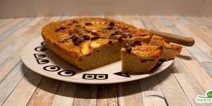 Beitragsbild des Blogbeitrags Schneller Apfel-Rosinen Kuchen 