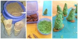 Beitragsbild des Blogbeitrags Wir backen Weihnachtsbäume